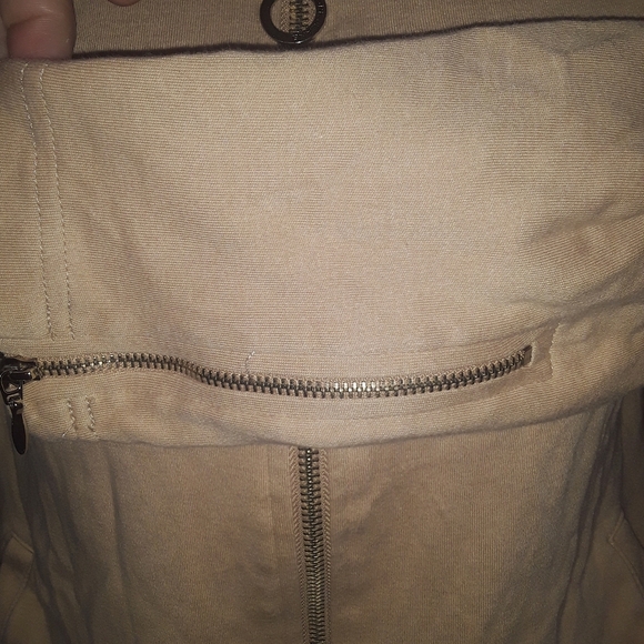 Womans XS Jacket New York Jean's Tan Coffee and White Colored Zip up Jacket - Picture 7 of 7